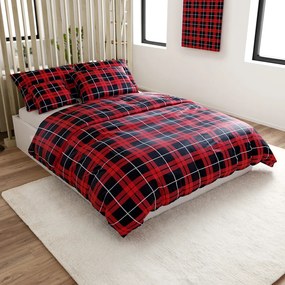 PrzytulneMieszkanie.pl PrzytulneMieszkanie.pl Pościel z mikropluszu ALBURY czerwona Rozmiar pościeli: 2 szt 70 x 90 cm | 200 x 220 cm