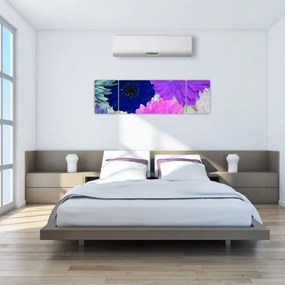 Obraz kolorowych kwiatów (170x50 cm)