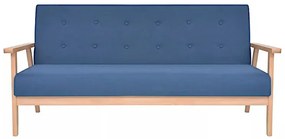 Niebieska sofa 3-osobowa - Sybis