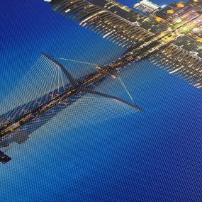 Zdjęcie - Rotterdam nocą (170x50 cm)