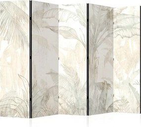 Parawan pokojowy 5-częściowy 225x172 Dwustronny dekoracyjny boho elegancki Beżowy Tropikalny Szkicownik