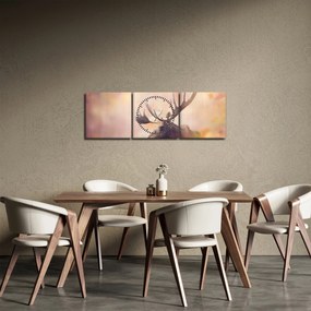 Obraz - Las w jesiennych liściach (z zegarem) (90x30 cm)