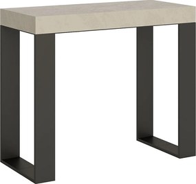 Konsola rozkładana 90x40/196 cm Tecno Small Kaszmir rama w kolorze Antracytu