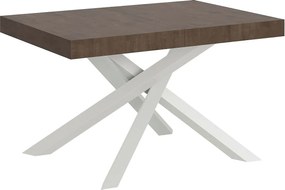 Stół rozkładany 120/224x90 cm Volantis orzech nogi białe