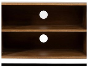Brązowa szafka pod TV z litego drewna mango 160x55x40 cm Kaya – Ixia