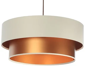 Lampa wisząca DOUBLE CREAM 50 kremowa/miedziana BPS KONCEPT
