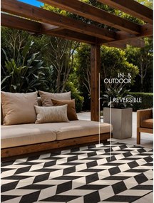 Czarny/kremowy dywan odpowiedni na zewnątrz 160x230 cm Haringey Terrick – Ted Baker