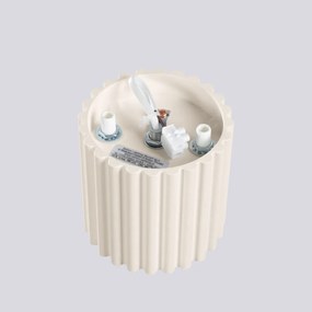 Plafon AURA 1 beżowy GU10 ryflowany SOLLUX  LIGHTING