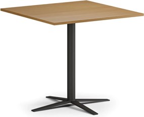 Stolik kawowy AURA, 60x60 cm, czarna podstawa, buk