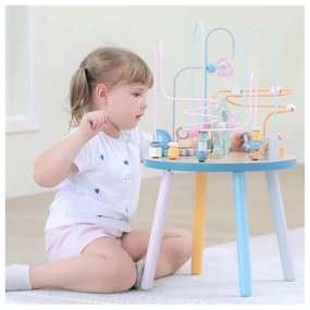 Viga polarb drewniany stolik edukacyjny manipulacyjny przeplatanka montessori