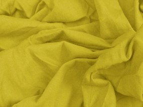 PrzytulneMieszkanie.pl Jersey prześcieradło dziecięce żółte 60x120 cm