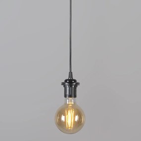 Retro lampa wisząca czarna 20 cm - Granny Frame