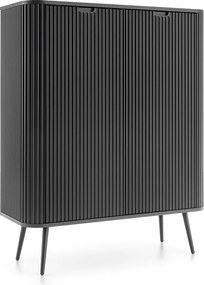 Komoda czarna, nogi: czarne, 103 x 129 x 39 cm