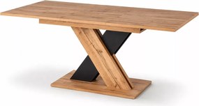 Stół Helios 130-175|76 cm – elegancki proskokątny rozkładany stół z płyty laminowanej w kolorze dębu