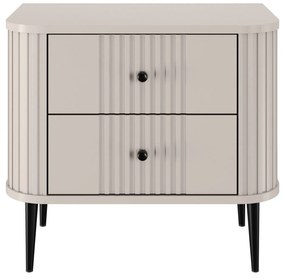 Zestaw szafek nocnych Vesper 56 cm - kaszmir / czarne nogi