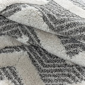 Dywan nowoczesny 3D La Casa fale szary koło 120 cm x 120 cm