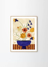 Plakat 30x40 cm Colourful Bunch in Blue Vase – Frankie Penwill – The Poster Club