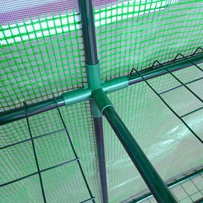 Outsunny szklarnia foliowa stal, zielona, 200 cm x 100 cm x 215 cm