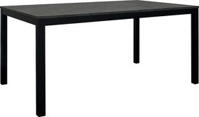 Stół drewniany, wykończenie ze stali i metalu w kolorze antracytowym, rozkładany 160x90 - TROPEA