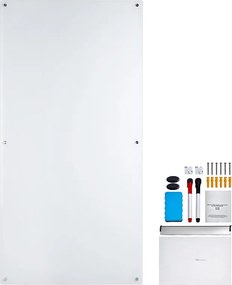 Tablica Magnetyczna w Szkle SucceBuy, 182,9x91,5 cm, Sucha Tabela Bez Ramy