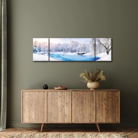 Obraz - Lodowe jezioro (170x50 cm)