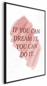 Plakat You Can Do It 40x60 cm z ramą czarną bez marginesu ARTGEIST B