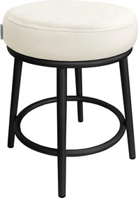 Taboret Ben tkanina Welur stelaż metalowy STOŁEK LOFT : Kolor Stelaża - Czarny , Kolor tkaniny - VELVET - MG50, Typ tkaniny - Velvet