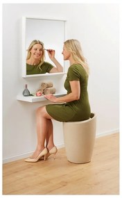 Beżowy kosz na pranie i taboret w jednym Wenko Linen Look