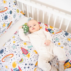 4Home dziecięca pościel bawełniana do łóżeczka Cosmic Adventure, 100 x 135 cm, 40 x 60 cm