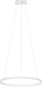 Designerska lampa wisząca biała 60 cm z wbudowanym LED o 3-stopniowej regulacji jasności - Anello