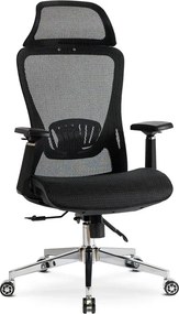 Fotel Biurowy Ergonomiczny Obrotowy LITOS Czarny Nowoczesny
