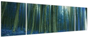 Obraz - Niebieski las (170x50 cm)