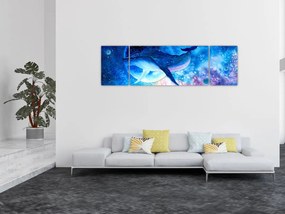 Obraz - Kosmiczny wieloryb (170x50 cm)