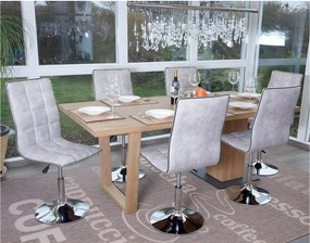 Krzesło do jadalni MCW-C41 (zestaw 6 sztuk),  vintage pebble grey