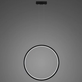 Lampa wisząca pojedyncza Ledowe Okręgi No.1 X In 80 cm 43W czarna