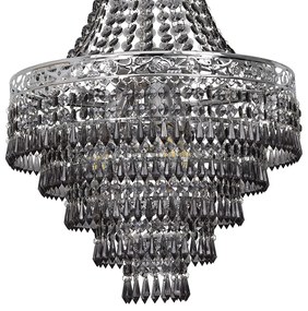 Żyrandol kryształowy CORAL Black 3xE14