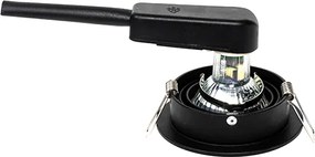 Zestaw 6 nowoczesnych reflektorów wpuszczanych czarnych - Rondoo