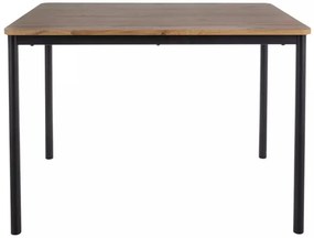 Zestaw jadalniany 1 + 4, stół CITY 110x75 cm dąb artisan + kremowe krzesło jadalniane RIFT z czarnymi nogami