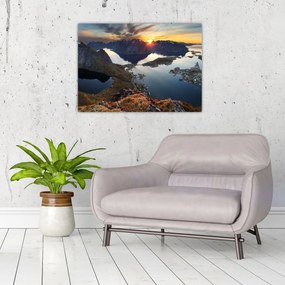 Obraz na szkle - Krajobraz górski, Norwegia (70x50 cm)
