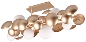 Lampa sufitowa w biało-złotym kolorze ze szklanym kloszem 76x22 cm Bubble – Trio Select