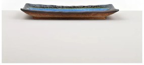 Niebieski półmisek ceramiczny MIJ Cobalt, 29x12 cm