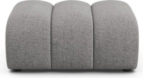 Szary podnóżek z tkaniny szenilowej Lupine – Micadoni