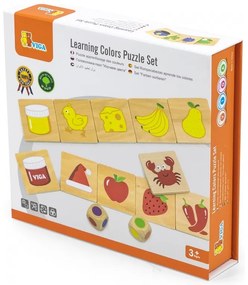 Viga gra edukacyjna drewniana układanka sortuj dopasuj kolory i kształty 38 el. montessori