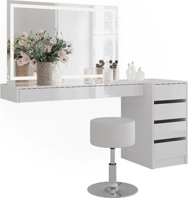 Stół do toalety biały 120x40.1x12 sherry