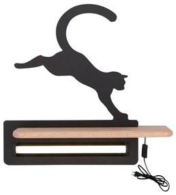LED dziecięca lampa ścienna z półką JUMPING CAT LED/5W/230V