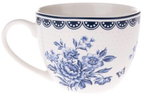 4-częściowy zestaw filiżanek porcelanowych Blue  Rose, 90 ml