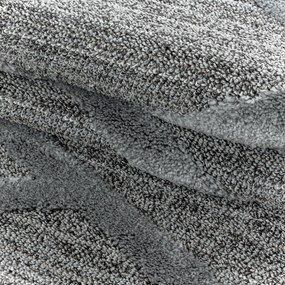 Dywan nowoczesny 3D La Casa krata szary koło 200 cm x 200 cm