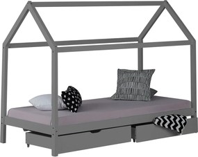 Łóżko dziecięce 90x200 cm szare