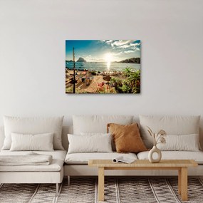 Obraz - Plaża z ludźmi (70x50 cm)