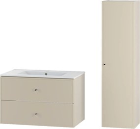 Kaszmirowy Zestaw do Łazienki 80cm Szafka z Umywalką Słupek Marco